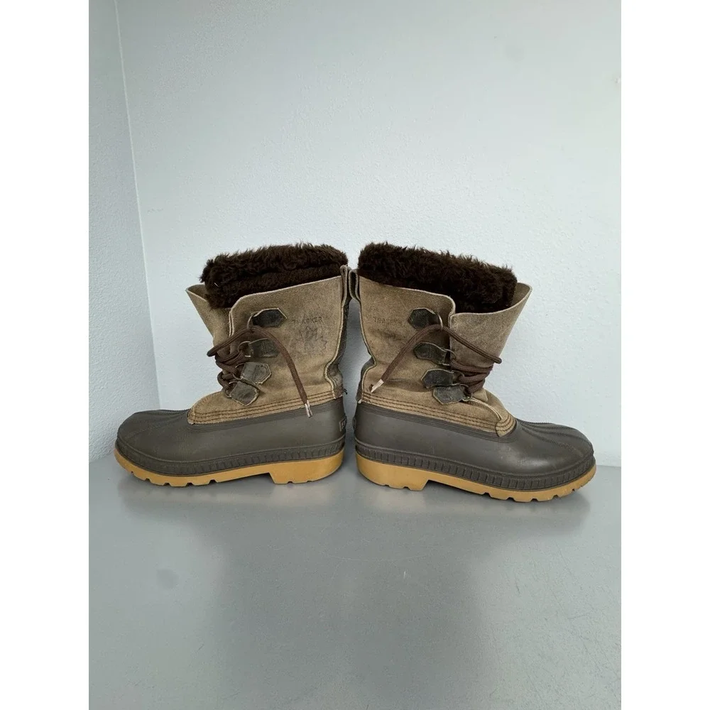 Vintage‎ Sorel Kaufman Tracker Boots Mens 7 Wool Lined Waterproof Winter Badger